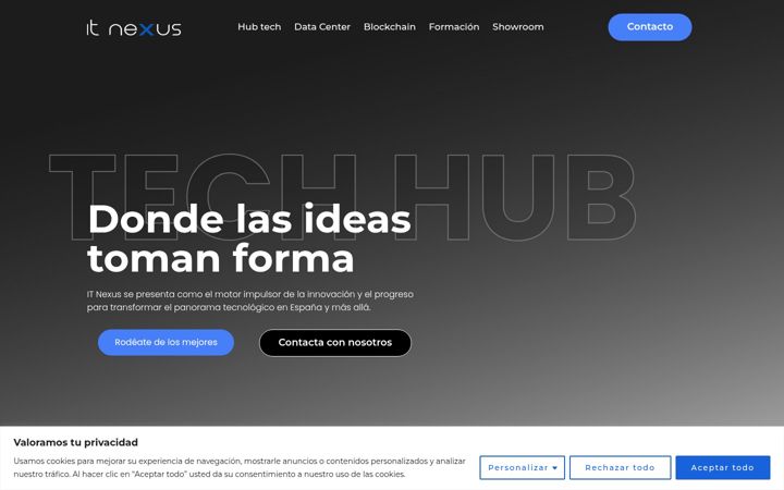 Screenshot of itnexushub.com