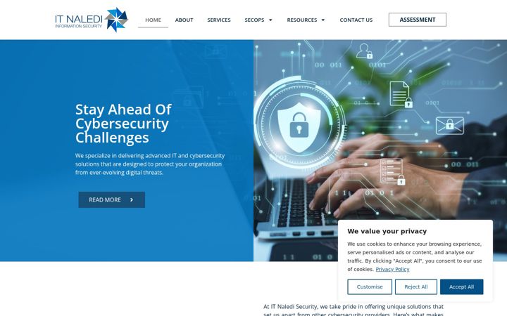 Posnetek zaslona itnsecurity.co.za