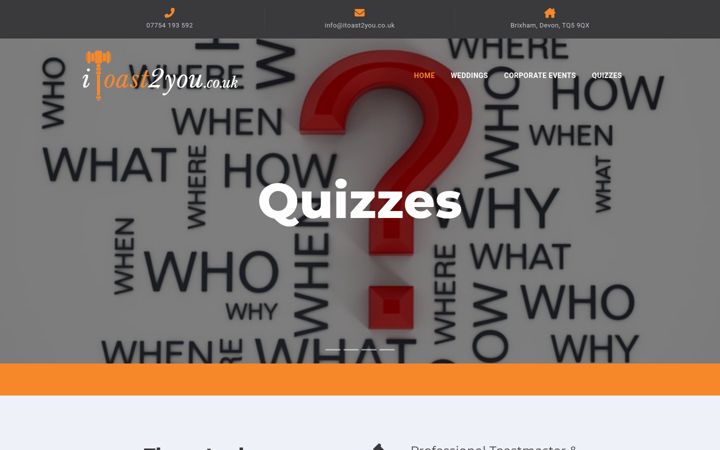 Screenshot of itoast2you.co.uk