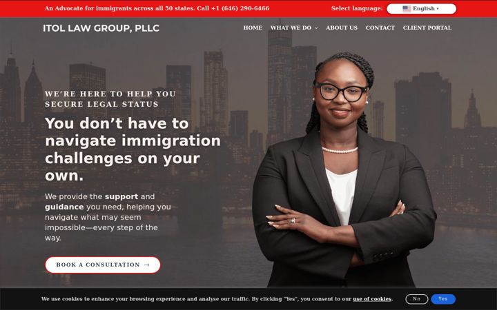 Screenshot of itollaw.com