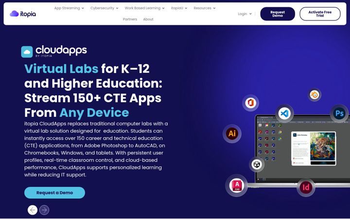 Screenshot of itopia.com