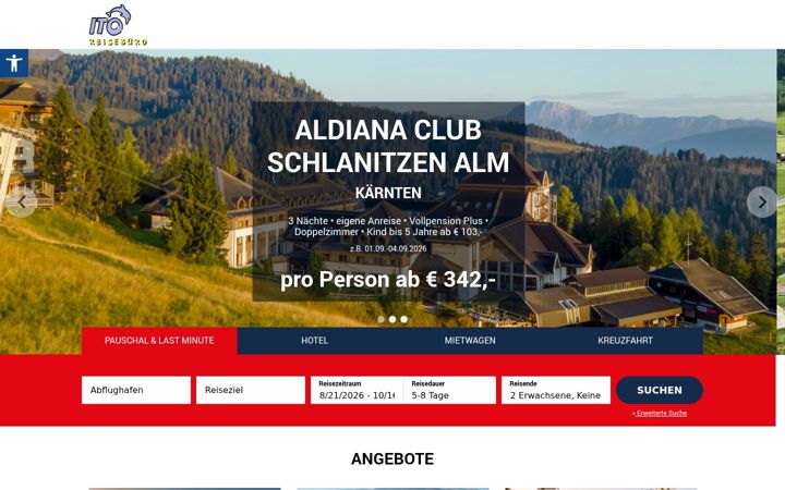 Screenshot of itoreise-best.de