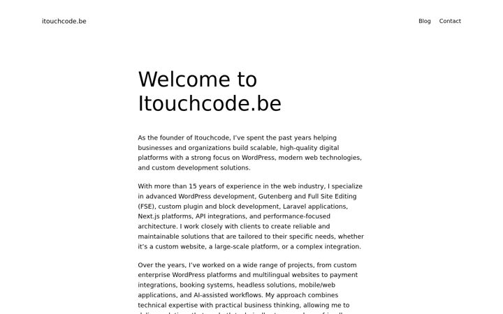 Screenshot di itouchcode.be