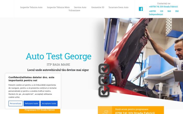 Screenshot of itpbaiamare.ro