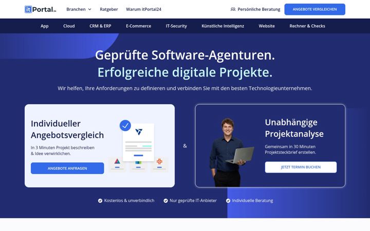 Screenshot of itportal24.de