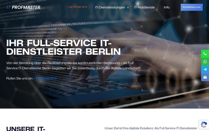 Screenshot of itprofmaster.de
