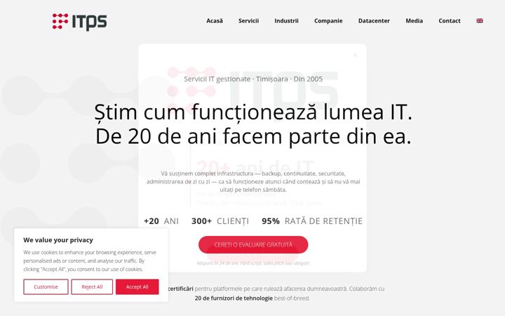 Screenshot of itps.ro