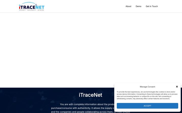 Screenshot of itracenet.com