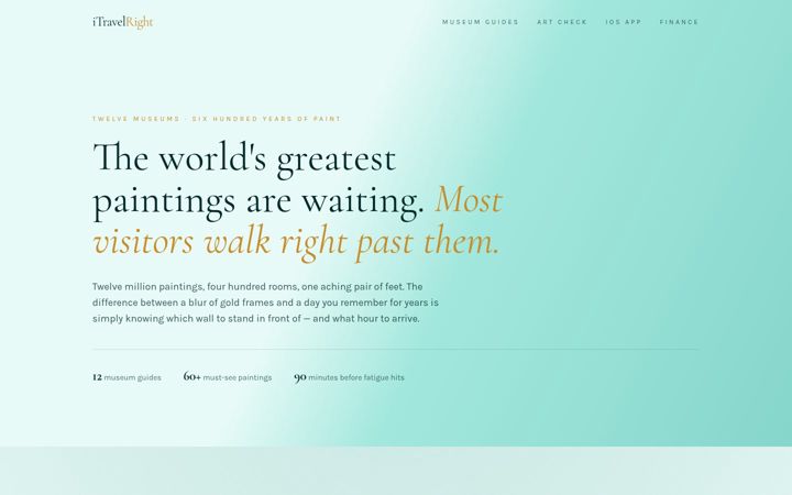 Screenshot of itravelright.com