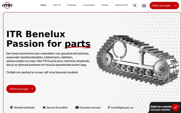 Screenshot of itrbenelux.com