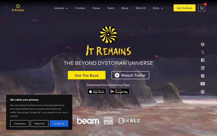 Screenshot di itremains.io