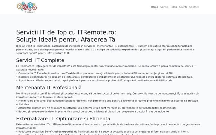 Screenshot of itremote.ro