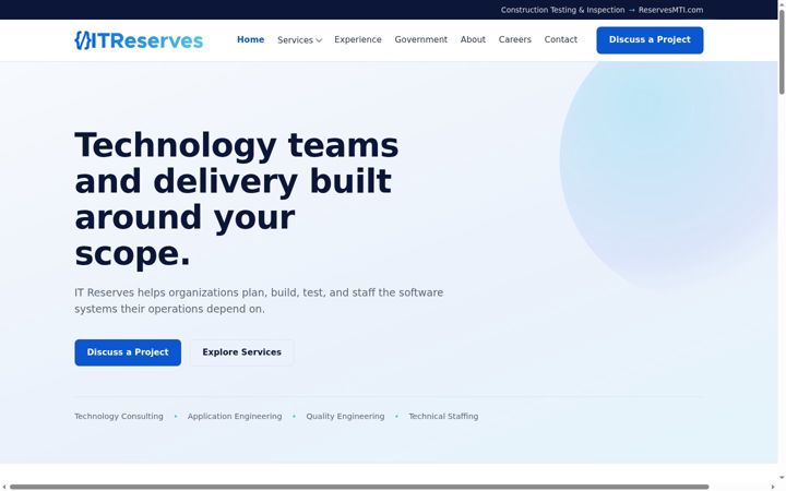 Screenshot of itreserves.com