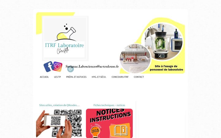 Screenshot of itrf-laboratoire.fr