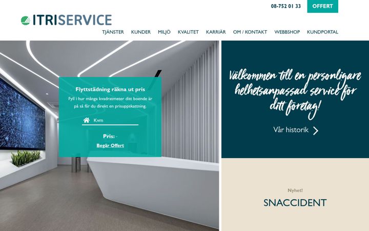 Screenshot of itri.se