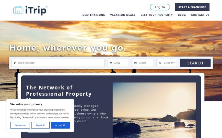 Екранна снимка на itrip.net