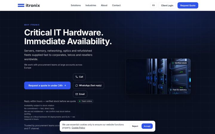 Screenshot of itronix.es