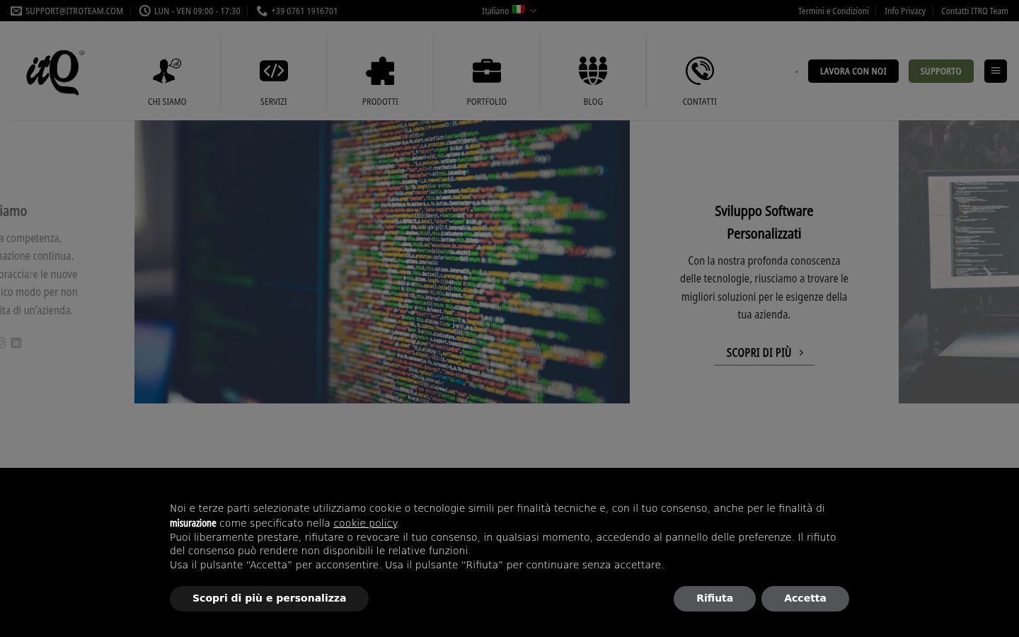 Captura de pantalla del banner de consentimiento mostrado antes de cualquier interacción