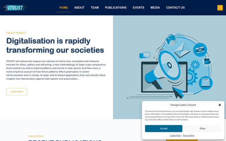 Screenshot of itrust-project.eu