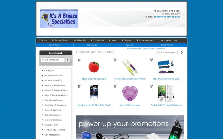 Screenshot of itsabreez.com