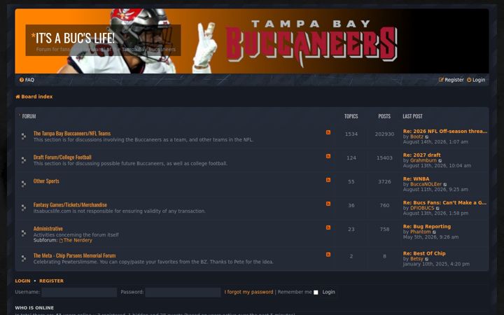 Screenshot of itsabucslife.com