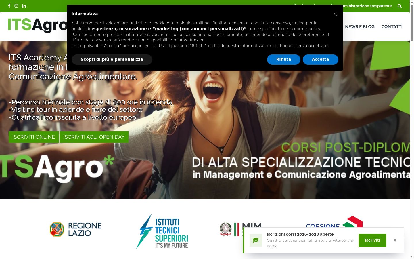 Screenshot tal-banner tal-kunsens muri qabel kwalunkwe interazzjoni