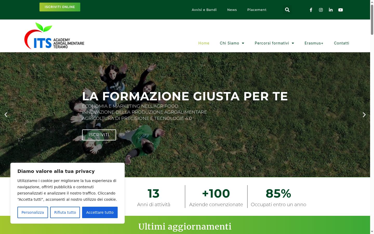 Screenshot tal-banner tal-kunsens muri qabel kwalunkwe interazzjoni