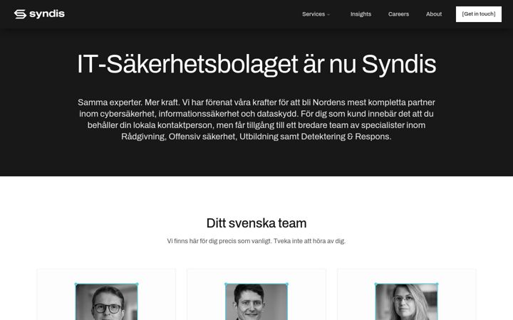 Screenshot of itsakerhetsbolaget.se