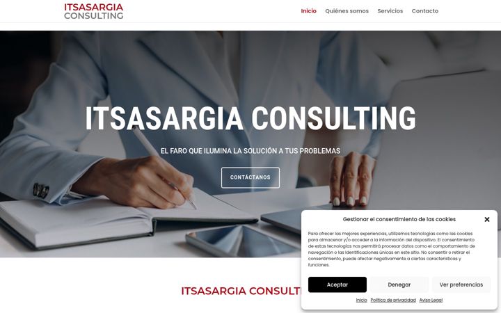 Screenshot of itsasargiaconsulting.com