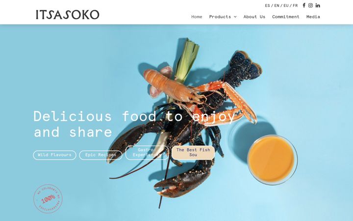 Screenshot of itsasoko.com