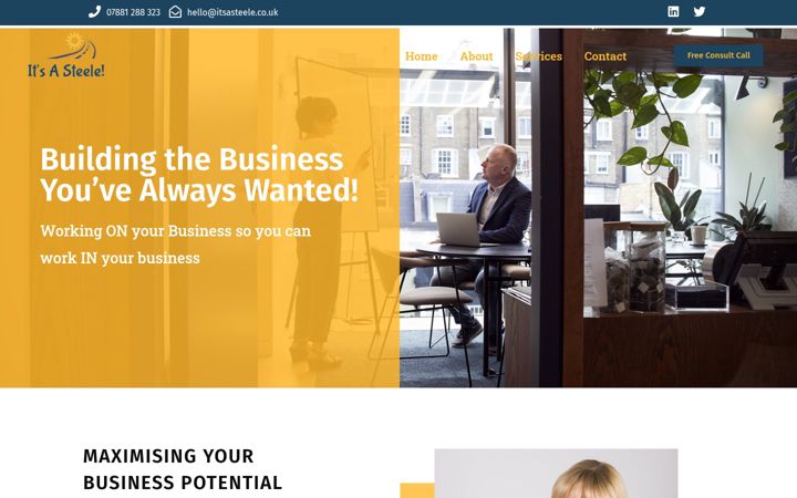 Screenshot of itsasteele.co.uk