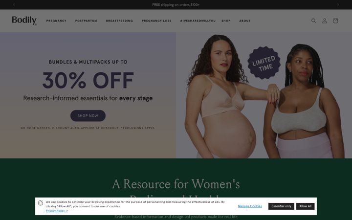 Screenshot of itsbodily.com