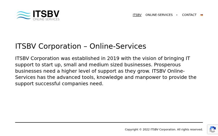 Screenshot of itsbv.com