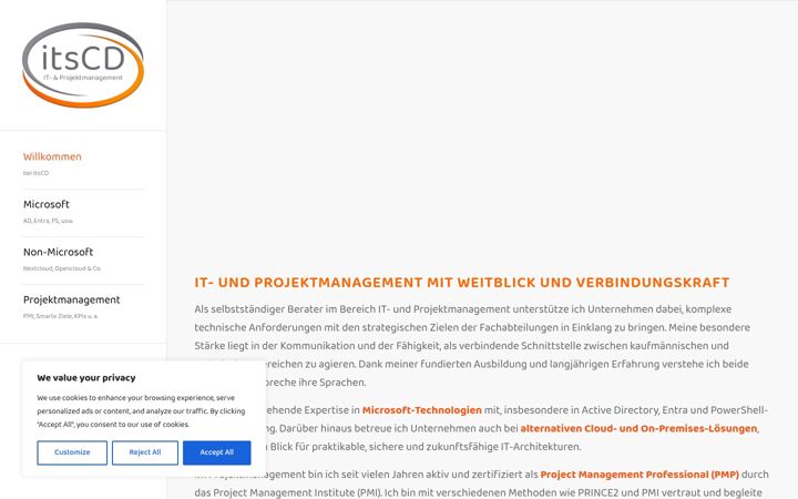Screenshot of itscd.de