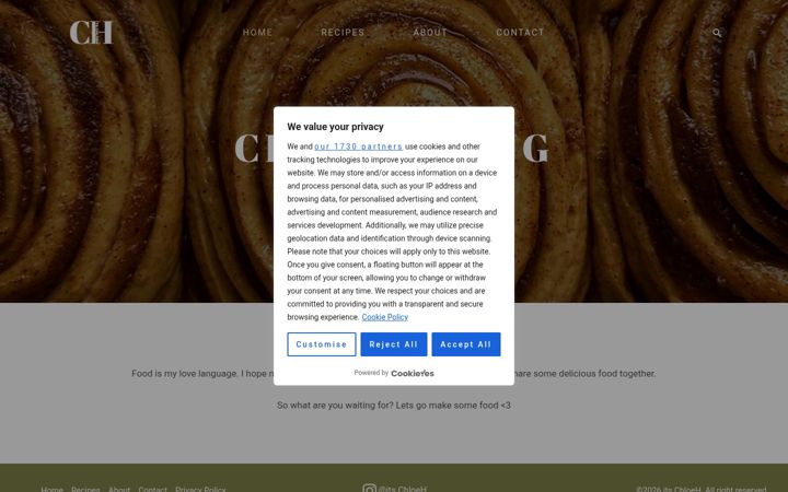 Screenshot of itschloeh.com