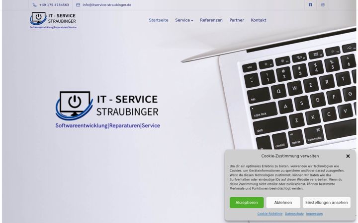 Screenshot of itservice-straubinger.de