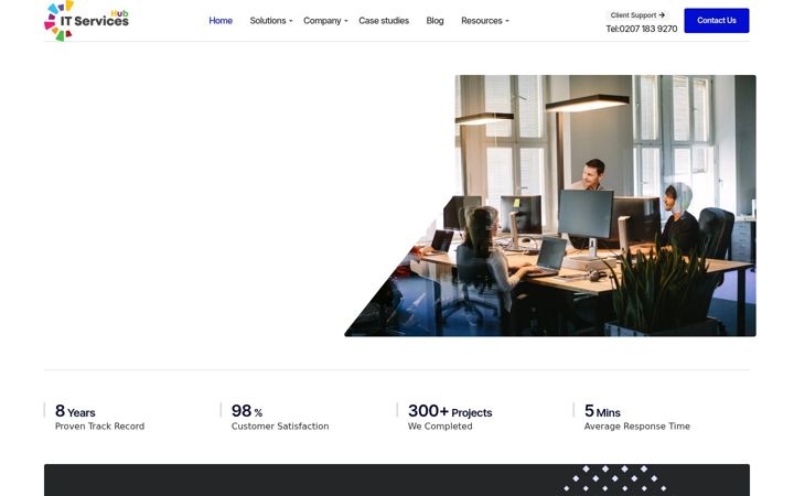 Screenshot of itserviceshub.co.uk
