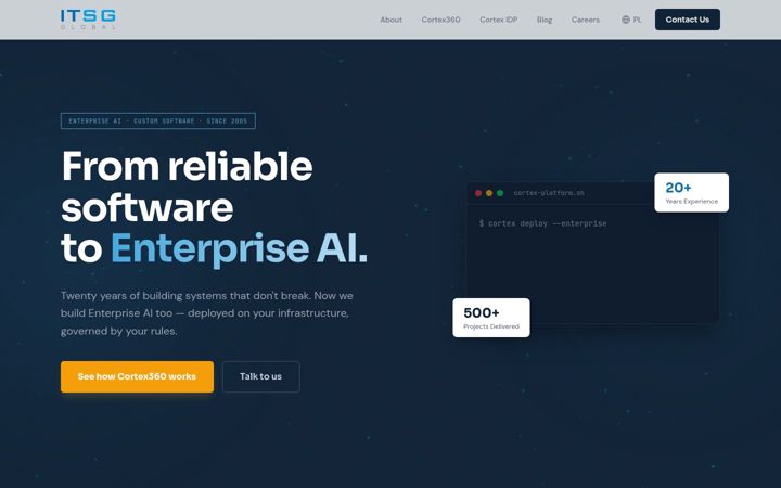 Screenshot of itsg-global.com