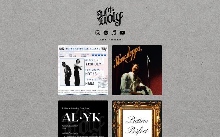 Screenshot of itsholymusic.com