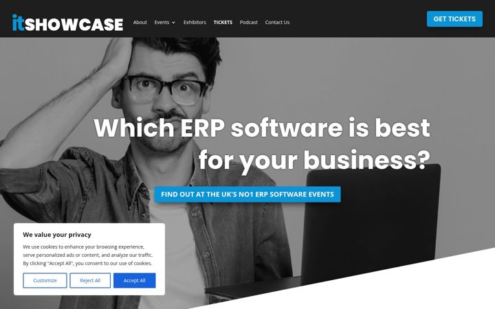 Screenshot of itshowcase.co.uk