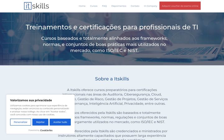 Screenshot of itskills.com.br