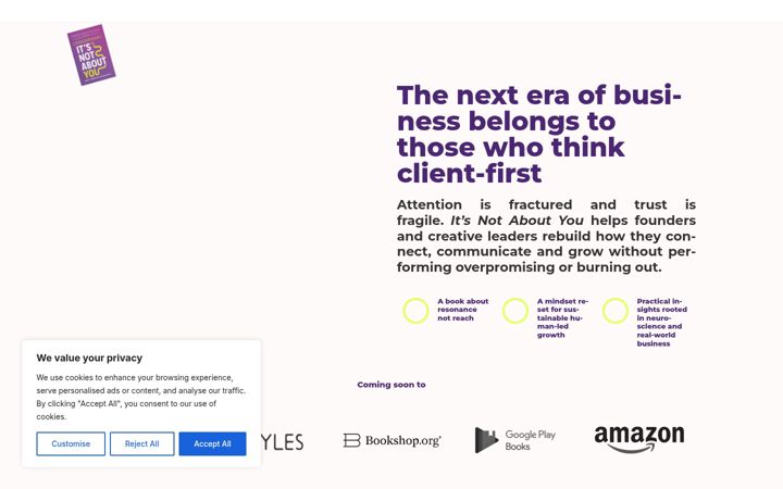 Screenshot of itsnotaboutyou.co.uk