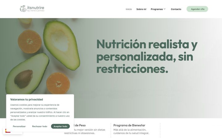Screenshot of itsnutrire.es