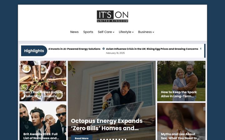 Screenshot of itson.co.uk