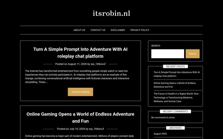 Screenshot of itsrobin.nl