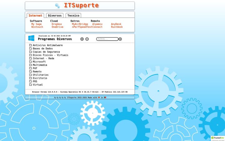 Screenshot of itsuporte.altervista.org
