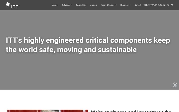 Screenshot of itt.com