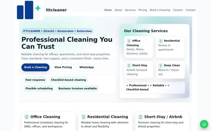 Screenshot of ittcleaner.com