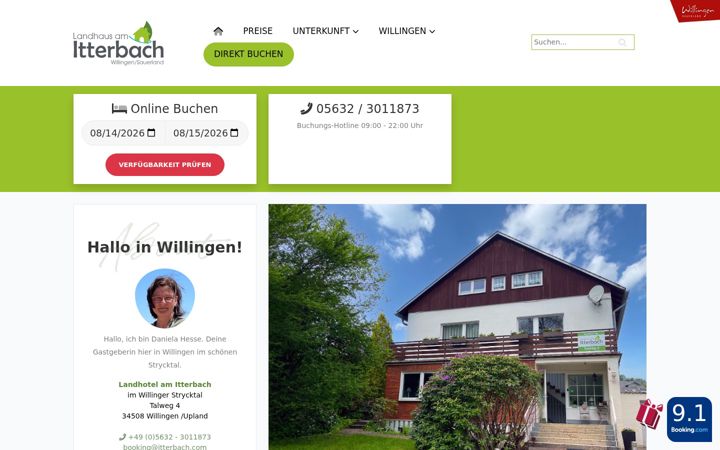 Screenshot of itterbach-willingen.de