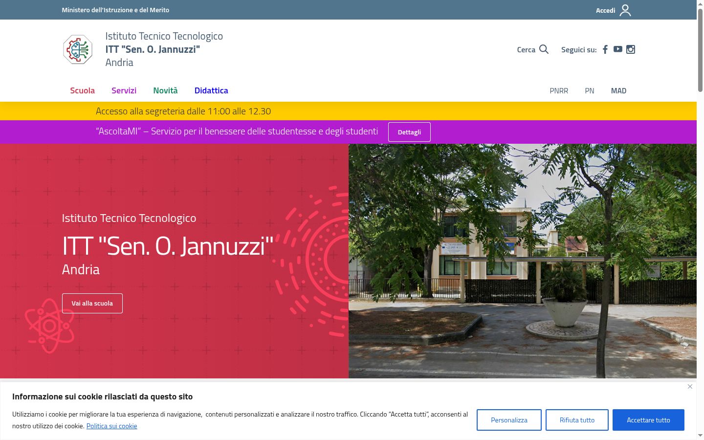 Screenshot des Einwilligungsbanners vor jeglicher Interaktion